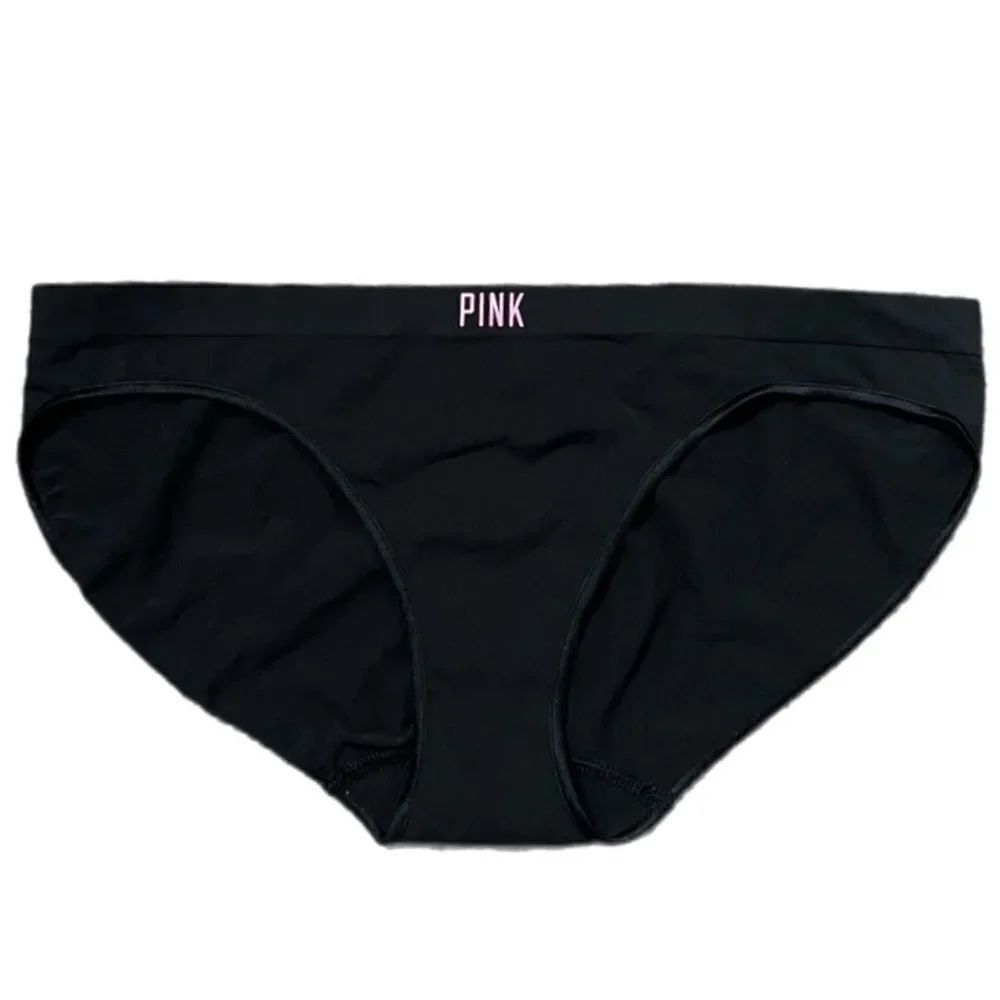 Victorias Secret PINK Seamless Extra Low Rise Bikini Panty black Large